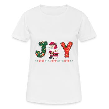 Frohe Weihnachten Weihnachtsmann Hohoho - Frauen T-Shirt atmungsaktiv - Weiß - Vorne - AI Model Female 172 dark (172cm)