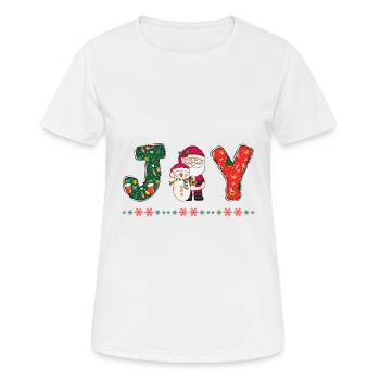 Frohe Weihnachten Weihnachtsmann Hohoho - Frauen T-Shirt atmungsaktiv - Weiß - Vorne - AI Model Female 172 dark (172cm)