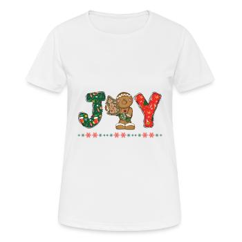 Frohe Weihnachten Weihnachtsmann Hohoho - Frauen T-Shirt atmungsaktiv - Weiß - Vorne - AI Model Female 172 dark (172cm)