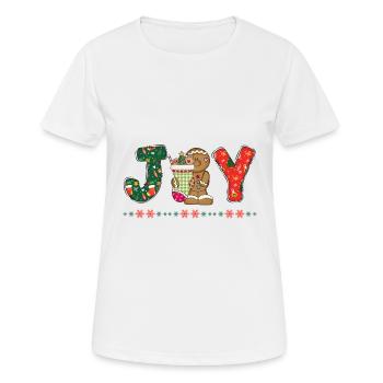 Frohe Weihnachten Weihnachtsmann Hohoho - Frauen T-Shirt atmungsaktiv - Weiß - Vorne - AI Model Female 172 dark (172cm)