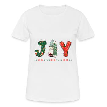 Frohe Weihnachten Weihnachtsmann Hohoho - Frauen T-Shirt atmungsaktiv - Weiß - Vorne - AI Model Female 172 dark (172cm)