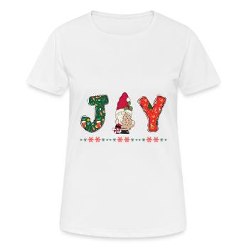 Frohe Weihnachten Weihnachtsmann Hohoho - Frauen T-Shirt atmungsaktiv - Weiß - Vorne - AI Model Female 172 dark (172cm)