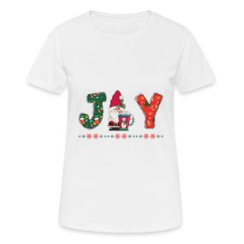 Frohe Weihnachten Weihnachtsmann Hohoho - Frauen T-Shirt atmungsaktiv - Weiß - Vorne - AI Model Female 172 dark (172cm)