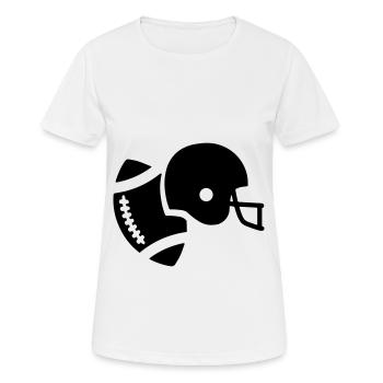 Icône de l’icône Football - T-shirt respirant Femme - blanc - Devant - AI Model Female 172 dark (172cm)