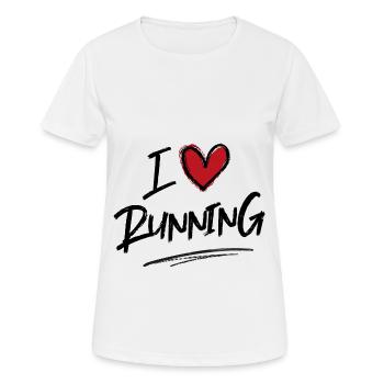 Ich liebe Rennen - Frauen T-Shirt atmungsaktiv - Weiß - Vorne - AI Model Female 172 dark (172cm)