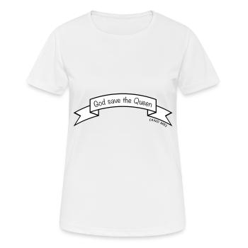 God save the queen | Vectorgraphic - Frauen T-Shirt atmungsaktiv - Weiß - Vorne - AI Model Female 172 dark (172cm)