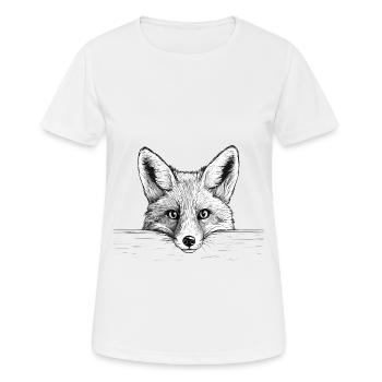 Fuchs - Frauen T-Shirt atmungsaktiv - Weiß - Vorne - AI Model Female 172 dark (172cm)