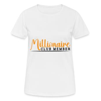 Millionaire Club Member 37 - Frauen T-Shirt atmungsaktiv - Weiß - Vorne - AI Model Female 172 dark (172cm)