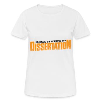 Je devrais écrire ma thèse 10 - T-shirt respirant Femme - blanc - Devant - AI Model Female 172 dark (172cm)