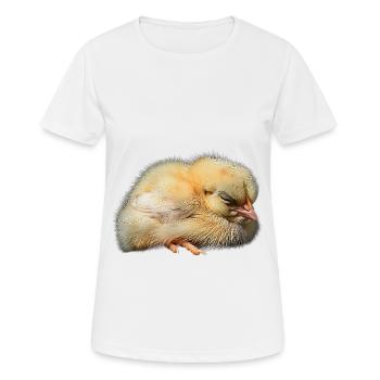 Huhn - Frauen T-Shirt atmungsaktiv - Weiß - Vorne - AI Model Female 172 dark (172cm)