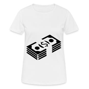 Money Money silhouette - Women's Breathable T-Shirt - white - Front - AI Model Female 172 dark (172cm)