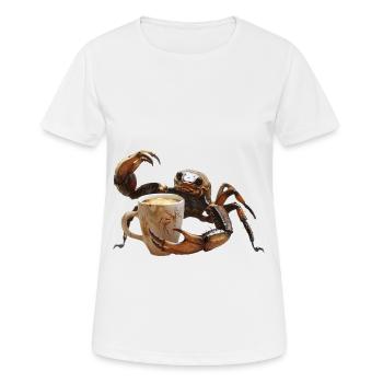 Skorpion Kaffee - Frauen T-Shirt atmungsaktiv - Weiß - Vorne - AI Model Female 172 dark (172cm)