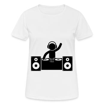 Platines dj - T-shirt respirant Femme - blanc - Devant - AI Model Female 172 dark (172cm)