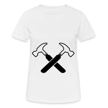 Symbole du marteau - T-shirt respirant Femme - blanc - Devant - AI Model Female 172 dark (172cm)