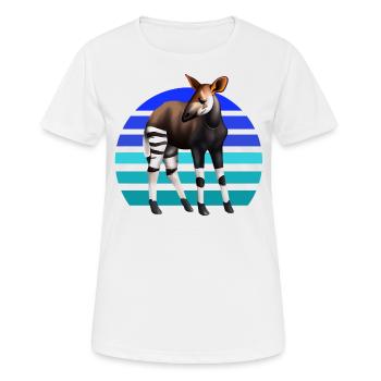 Okapi sucré - T-shirt respirant Femme - blanc - Devant - AI Model Female 172 dark (172cm)