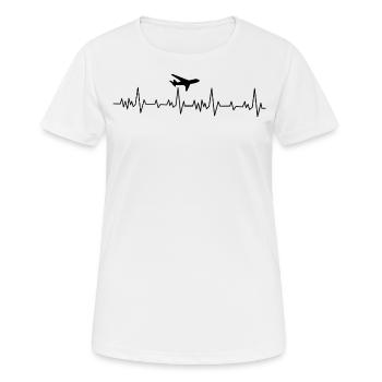 Fliegen - Frauen T-Shirt atmungsaktiv - Weiß - Vorne - AI Model Female 172 dark (172cm)