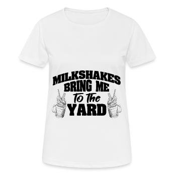 aimer le milkshake - T-shirt respirant Femme - blanc - Devant - AI Model Female 172 dark (172cm)
