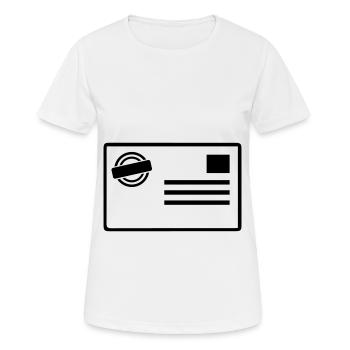 Postkarte - Frauen T-Shirt atmungsaktiv - Weiß - Vorne - AI Model Female 172 dark (172cm)