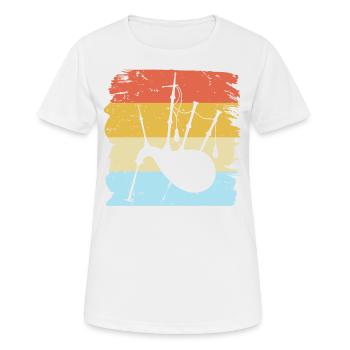 Dudelsack - Frauen T-Shirt atmungsaktiv - Weiß - Vorne - AI Model Female 172 dark (172cm)