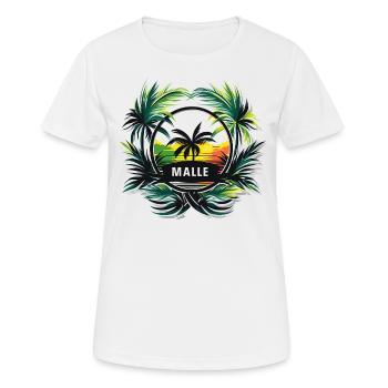 Malle Mallorca Sommeroutfit Urlaubsmotiv Strand - Frauen T-Shirt atmungsaktiv - Weiß - Vorne - AI Model Female 172 dark (172cm)