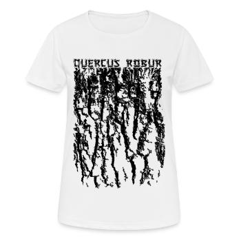 Chêne pédonculé allemand (Quercus Robur) écorce / écorce - T-shirt respirant Femme - blanc - Devant - AI Model Female 172 dark (172cm)