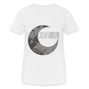 Mond - Frauen T-Shirt atmungsaktiv - Weiß - Vorne - AI Model Female 172 dark (172cm)