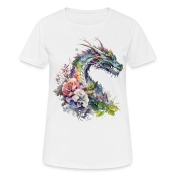 Dragon japonais - T-shirt respirant Femme - blanc - Devant - AI Model Female 172 dark (172cm)