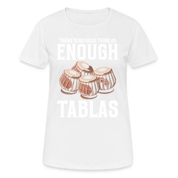 Il n’y a pas assez de tablas - T-shirt respirant Femme - blanc - Devant - AI Model Female 172 dark (172cm)