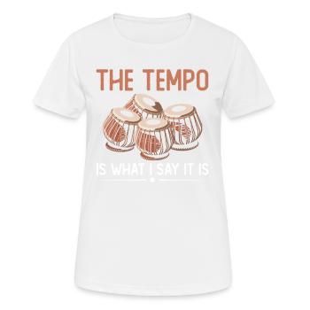 Das Tempo Ist Das, Was Ich Sage, Es Ist - Frauen T-Shirt atmungsaktiv - Weiß - Vorne - AI Model Female 172 dark (172cm)