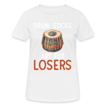 Les baguettes de tambour sont pour les perdants, le tabla - T-shirt respirant Femme - blanc - Devant - AI Model Female 172 dark (172cm)