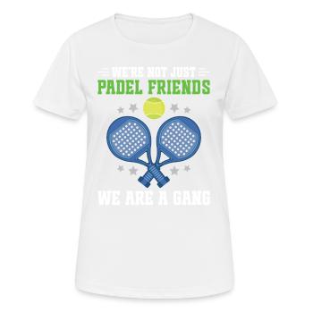Nous ne sommes pas seulement des amis du padel, nous sommes un - T-shirt respirant Femme - blanc - Devant - AI Model Female 172 dark (172cm)
