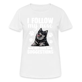 I follow my nose, not your suggestions - Women's Breathable T-Shirt - white - Front - AI Model Female 172 dark (172cm)