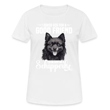 I asked God for a God friend, so he sent - Women's Breathable T-Shirt - white - Front - AI Model Female 172 dark (172cm)