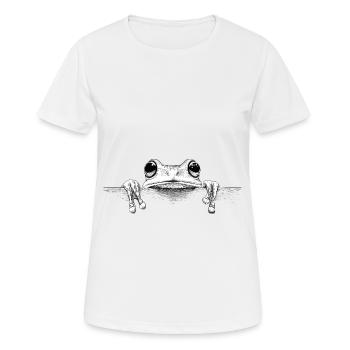Frosch - Frauen T-Shirt atmungsaktiv - Weiß - Vorne - AI Model Female 172 dark (172cm)
