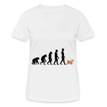 Dwarf spitz - Women's Breathable T-Shirt - white - Front - AI Model Female 172 dark (172cm)