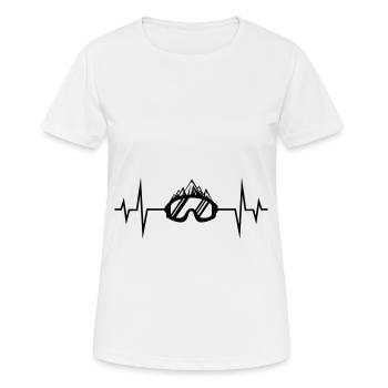 ski brille frequenz - Frauen T-Shirt atmungsaktiv - Weiß - Vorne - AI Model Female 172 dark (172cm)