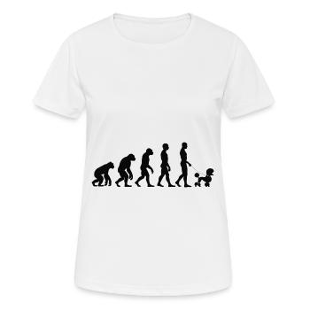 Pudel - Frauen T-Shirt atmungsaktiv - Weiß - Vorne - AI Model Female 172 dark (172cm)