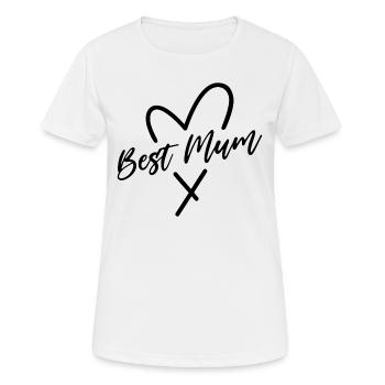 Best Mum - Women's Breathable T-Shirt - white - Front - AI Model Female 172 dark (172cm)