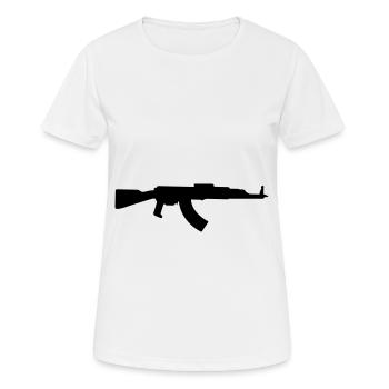 Gewehr icon symbol - Frauen T-Shirt atmungsaktiv - Weiß - Vorne - AI Model Female 172 dark (172cm)
