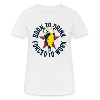 bière - T-shirt respirant Femme - blanc - Devant - AI Model Female 172 dark (172cm)