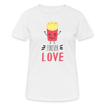 frites - frites - amour - T-shirt respirant Femme - blanc - Devant - AI Model Female 172 dark (172cm)