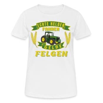 Echte Helden - Frauen T-Shirt atmungsaktiv - Weiß - Vorne - AI Model Female 172 dark (172cm)