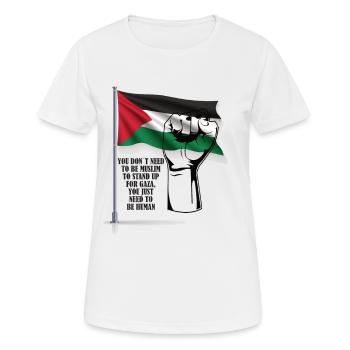 Free Gaza - Free Palestine - Palestine - Women's Breathable T-Shirt - white - Front - AI Model Female 172 dark (172cm)