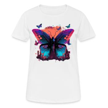 Chromatischer Schmetterling - Frauen T-Shirt atmungsaktiv - Weiß - Vorne - AI Model Female 172 dark (172cm)