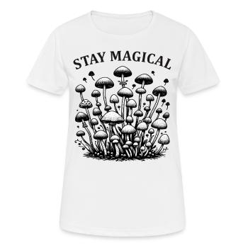 Bleib magisch - Frauen T-Shirt atmungsaktiv - Weiß - Vorne - AI Model Female 172 dark (172cm)