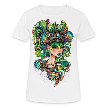 La nature du cœur - T-shirt respirant Femme - blanc - Devant - AI Model Female 172 dark (172cm)