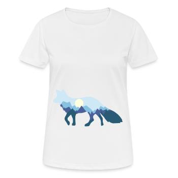 Renard clair de lune renard clair de lune - T-shirt respirant Femme - blanc - Devant - AI Model Female 172 dark (172cm)