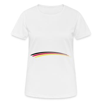 Drapeau de l’Allemagne - T-shirt respirant Femme - blanc - Devant - AI Model Female 172 dark (172cm)