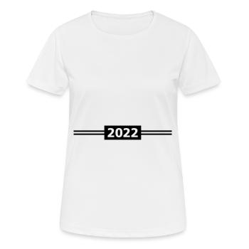 2022 - Women's Breathable T-Shirt - white - Front - AI Model Female 172 dark (172cm)