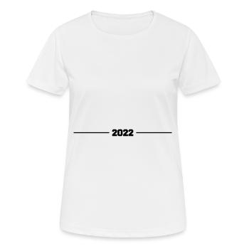 2022 linie - Frauen T-Shirt atmungsaktiv - Weiß - Vorne - AI Model Female 172 dark (172cm)